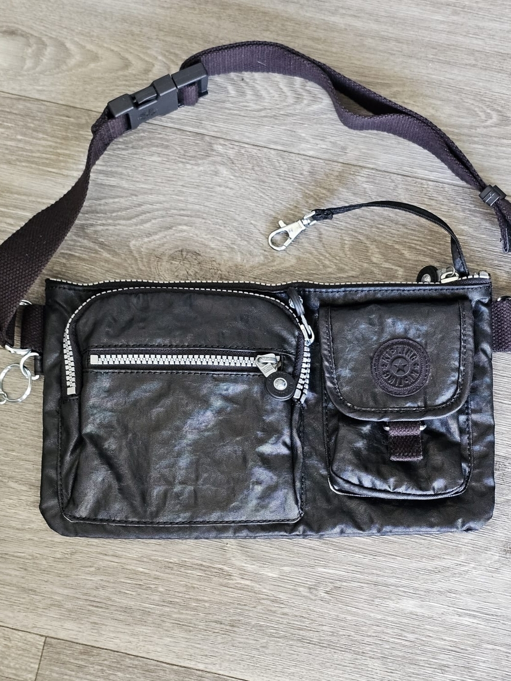 KIPLING Light BLACK MULTI POCKET Shoulder Bag & Waist Bag